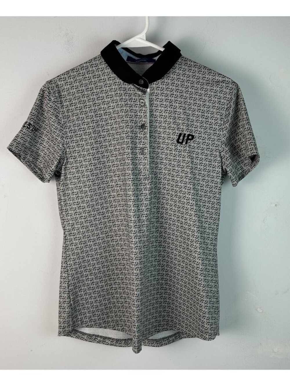 Greyson Wheels Up Golf Polo Gray Logo Women's Small S